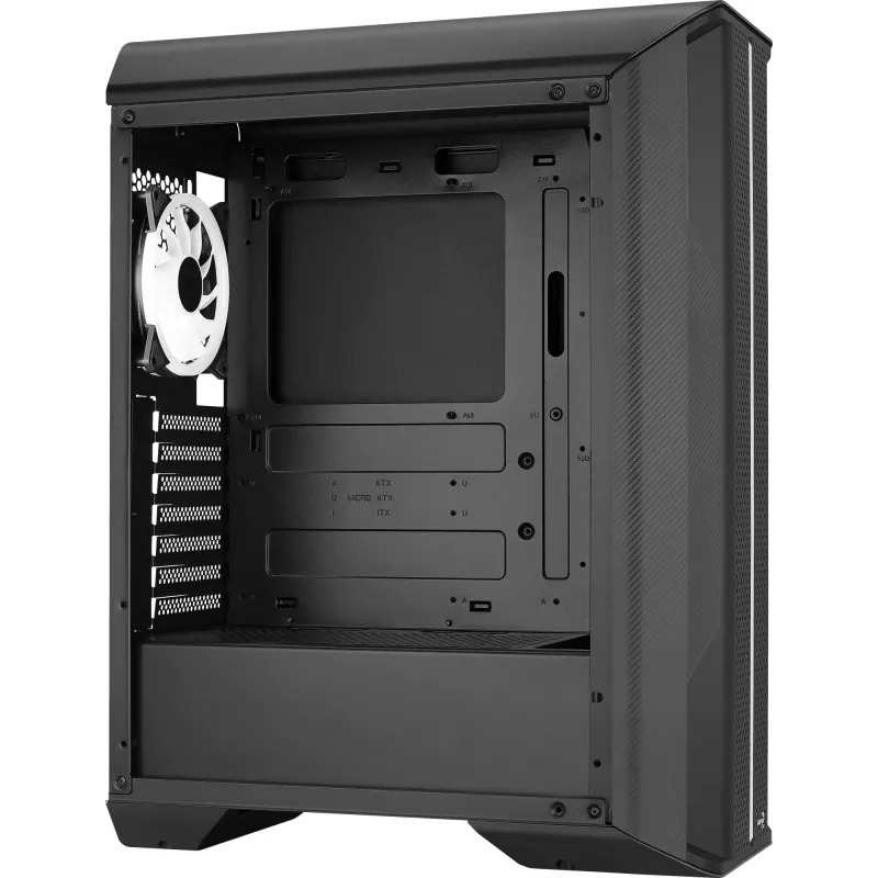 Aerocool Splinter Duo-G-BK-v1 ATX Mid Tower -tietokonekotelo, karkaistu lasi, musta