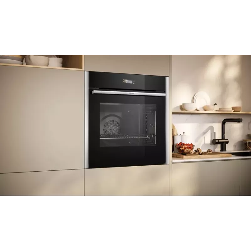 Neff N 70 B24CR71N0 uuni 71 L musta, ruostumaton teräs