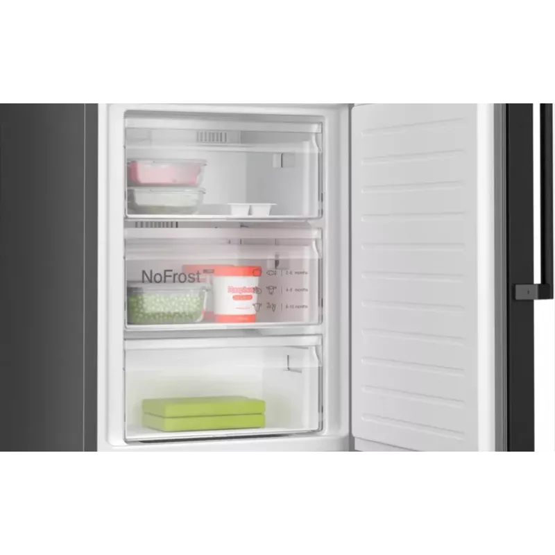 Bosch Serie 4 KGN39OXBT jää-pakastinyhdistelmä vapaasti seisova 363 L musta