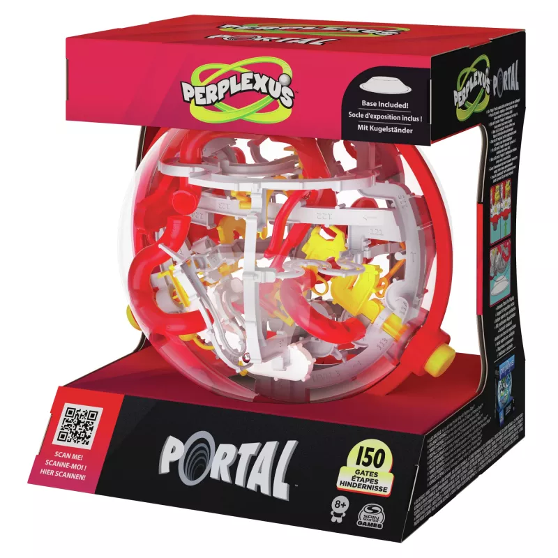 Perplexus Portal -pelit, 3D-pulmapallolabyrintti, näpertelylelu, matkapulmapallo lapsille 150 esteellä, aikuisille ja yli 8-vuotiaille lapsille