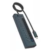 USB-keskitin icybox IB-HUB1450-C31 — 10 porttia, USB 3.2