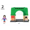 BRIO World 33649 päärautatieasema lippuautomaatilla, vihreä/harmaa