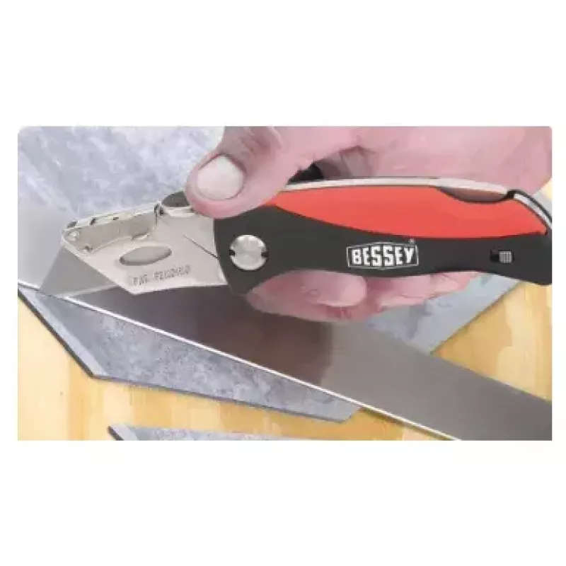 Bessey DBKPH-EU kokoontaitettava yleisveitsi, ABS-kahva, musta/punainen