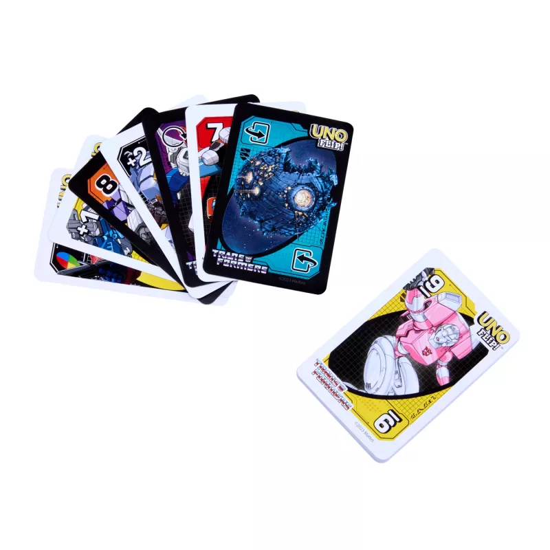 Games UNO Flip Transformers korttipeli lapsille & perheillalle