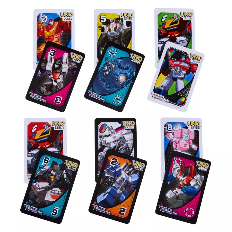 Games UNO Flip Transformers korttipeli lapsille & perheillalle