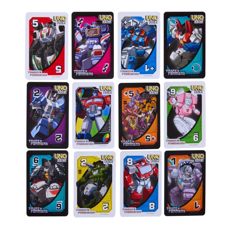 Games UNO Flip Transformers korttipeli lapsille & perheillalle