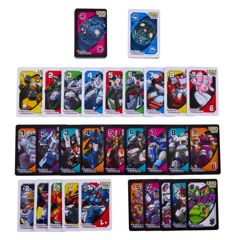 Games UNO Flip Transformers korttipeli lapsille & perheillalle