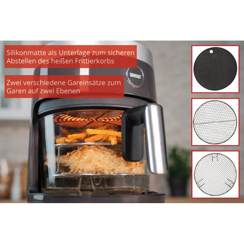 Unold 58695 kuumailmafriteerauskeitin yksittäinen 3,5 L itsenäinen 1200 W musta