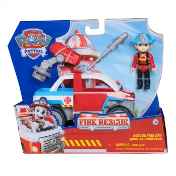 Leluajoneuvo Spin Master Paw Patrol paloauto Ryders pelastusajoneuvo droonilaukaisimella ja Ryder-hahmolla