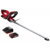 Einhell GE-CH 1846 Li Kit akkukäyttöinen pensasleikkuri, 18 V, 2,0 Ah litiumioniakku, kaksoisterä, 52 cm leikkuupituus, punainen/musta