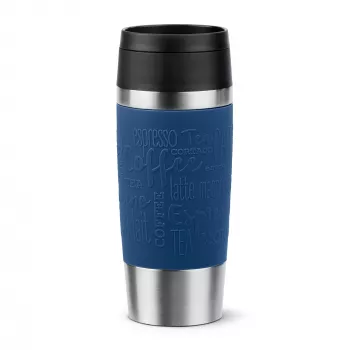 EMSA Travel Mug Classic N2020300 matkamuki 360 ml musta, sininen, ruostumaton teräs ruostumaton teräs
