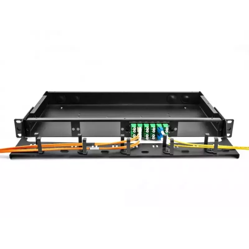 DeLOCK 19 tuuman kuitu-HD-patch-paneeli 1U musta metalli rack-asennus