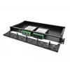 DeLOCK 19 tuuman kuitu-HD-patch-paneeli 1U musta metalli rack-asennus