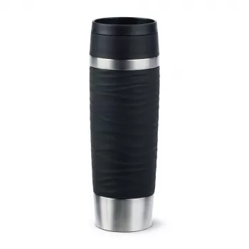 EMSA Travel Mug Waves Grande 500 ml musta, ruostumaton teräs