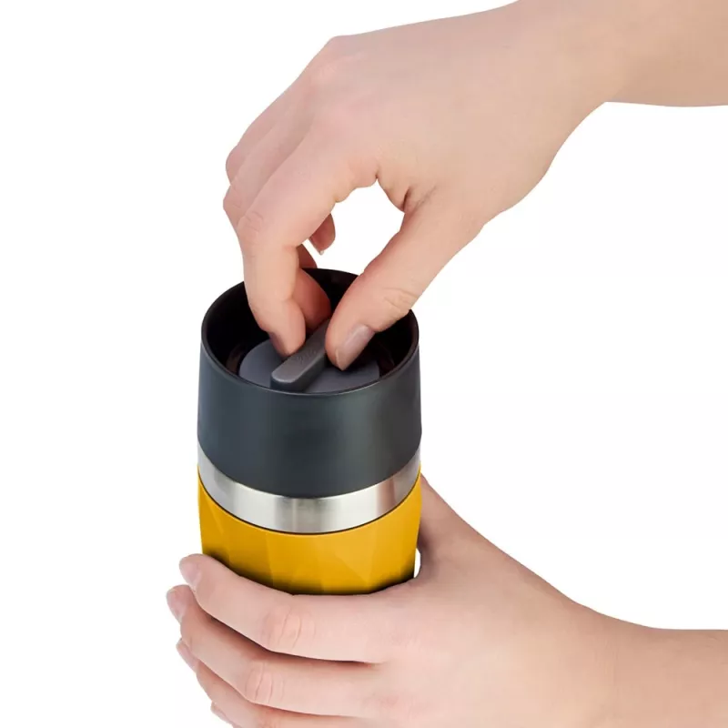 EMSA Travel Mug Compact 300 ml ruostumaton teräs, keltainen