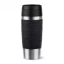 EMSA Travel Mug Waves 360 ml musta ruostumaton teräs matkamuki