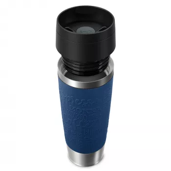 EMSA Travel Mug Classic N2022100 matkamuki 500 ml musta, sininen, ruostumaton teräs ruostumaton teräs