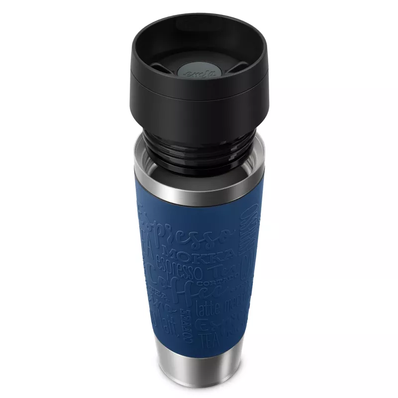 EMSA Travel Mug Classic N2022100 matkamuki 500 ml musta, sininen, ruostumaton teräs ruostumaton teräs