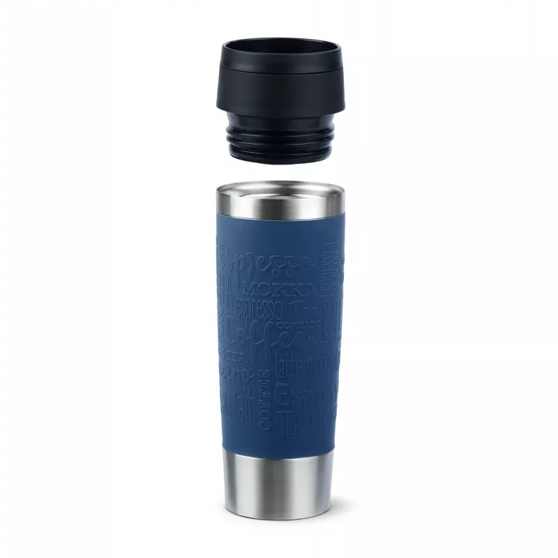 EMSA Travel Mug Classic N2022100 matkamuki 500 ml musta, sininen, ruostumaton teräs ruostumaton teräs