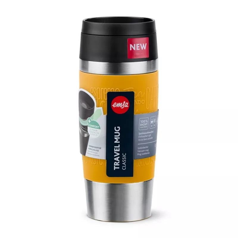 EMSA Travel Mug Classic 360 ml keltainen ruostumaton teräs matkamuki