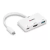 Lindy USB 3.2 Type-C - HDMI -muunnin USB Type-A -portilla ja Power Delivery -tuella