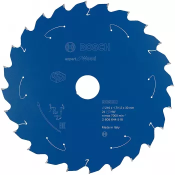 Bosch 2608644518 Expert for Wood pyörösahanterä, Ø 216 mm, 24 hammasta, 30 mm reikä