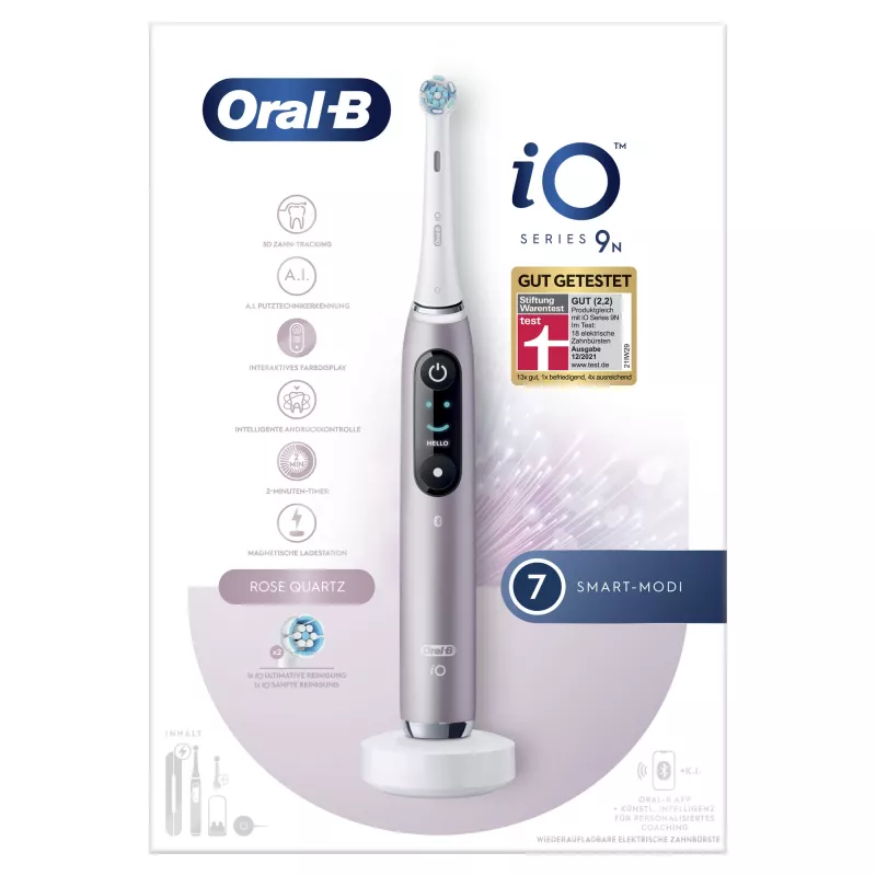 Oral-B iO Series 9n pyörivä-värähtelevä hammasharja aikuisille rose