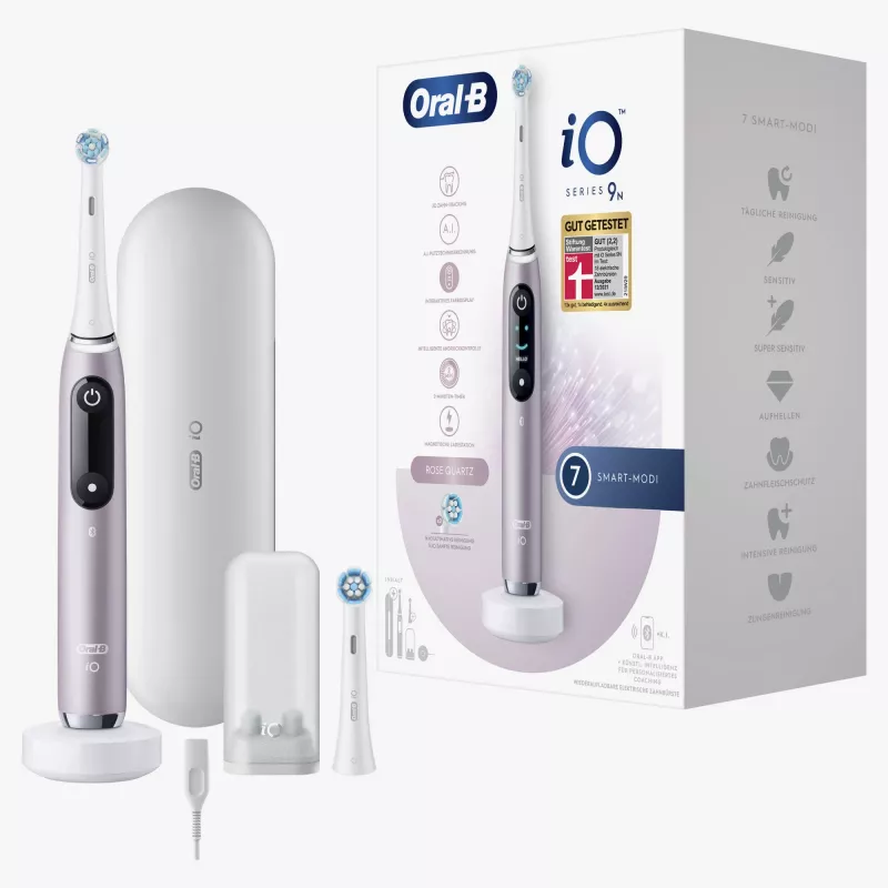 Oral-B iO Series 9n pyörivä-värähtelevä hammasharja aikuisille rose