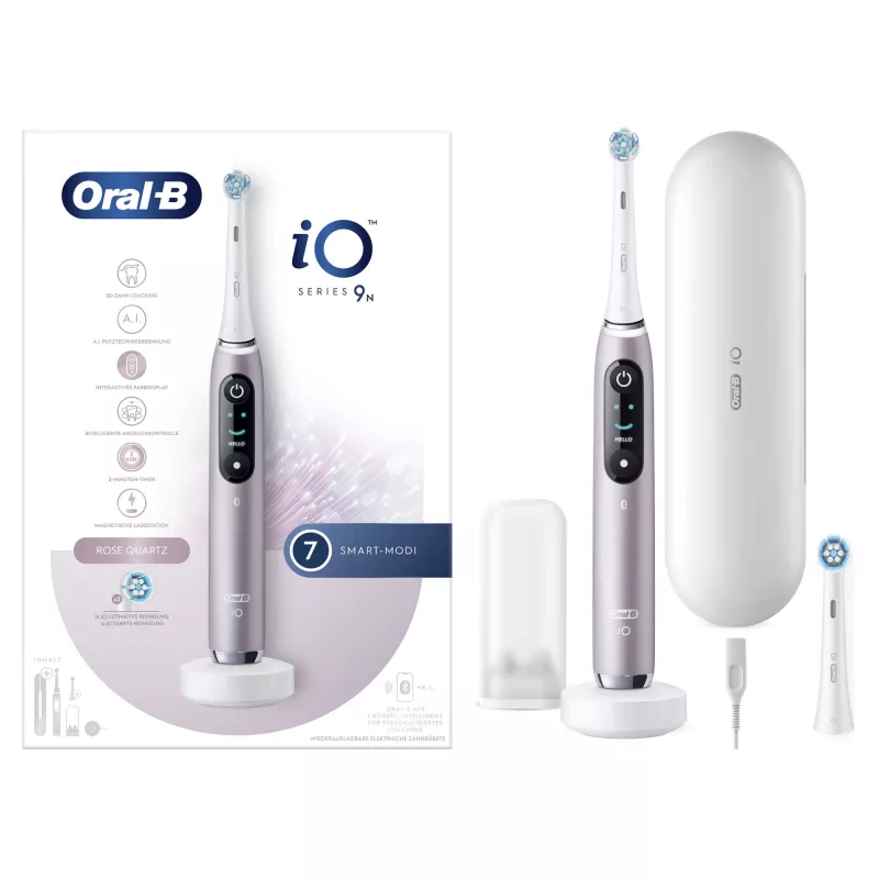 Oral-B iO Series 9n pyörivä-värähtelevä hammasharja aikuisille rose