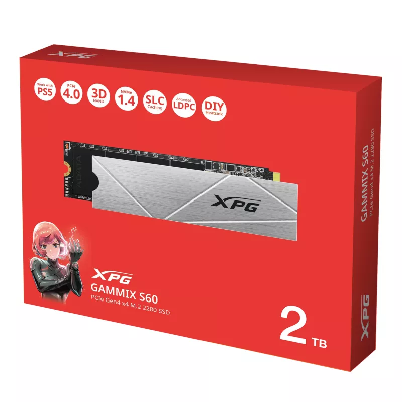 SSD-levy ADATA 2 TB M.2 PCI Express 4.0 NVMe GAMMIX S60