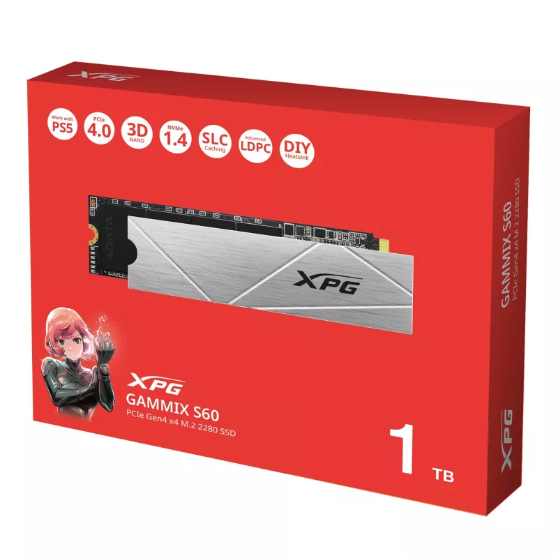 SSD-levy ADATA 1 TB M.2 PCI Express 4.0 NVMe GAMMIX S60
