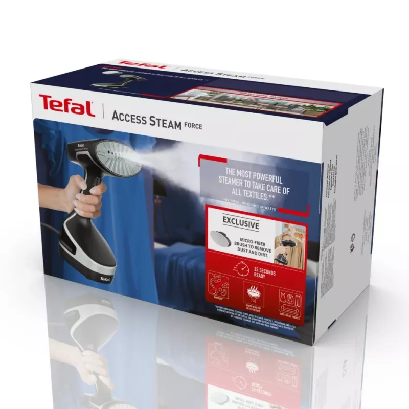 Tefal Acces Steam Force DT8250 käsikäyttöinen höyrytin 0,2 l 2000 W musta