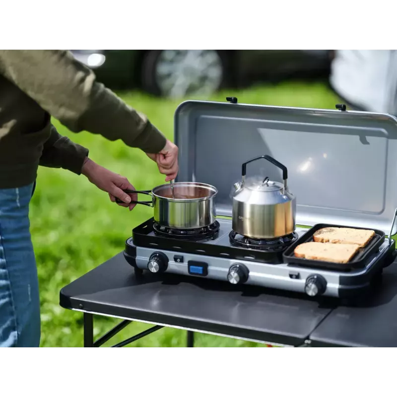 Nestemäisen polttoaineen keitin Campingaz 2 MULTI COOK, 2 keittoaluetta, manuaalinen säätö
