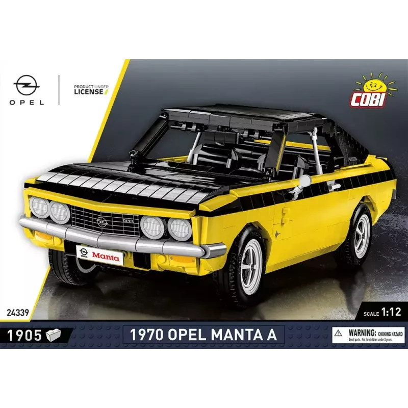 Rakennuslelu Cobi Opel Manta A 1970 malli mittakaavassa 1:12, rakennussarja