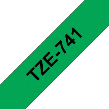Brother TZE-741 merkintänauha musta vihreällä TZ