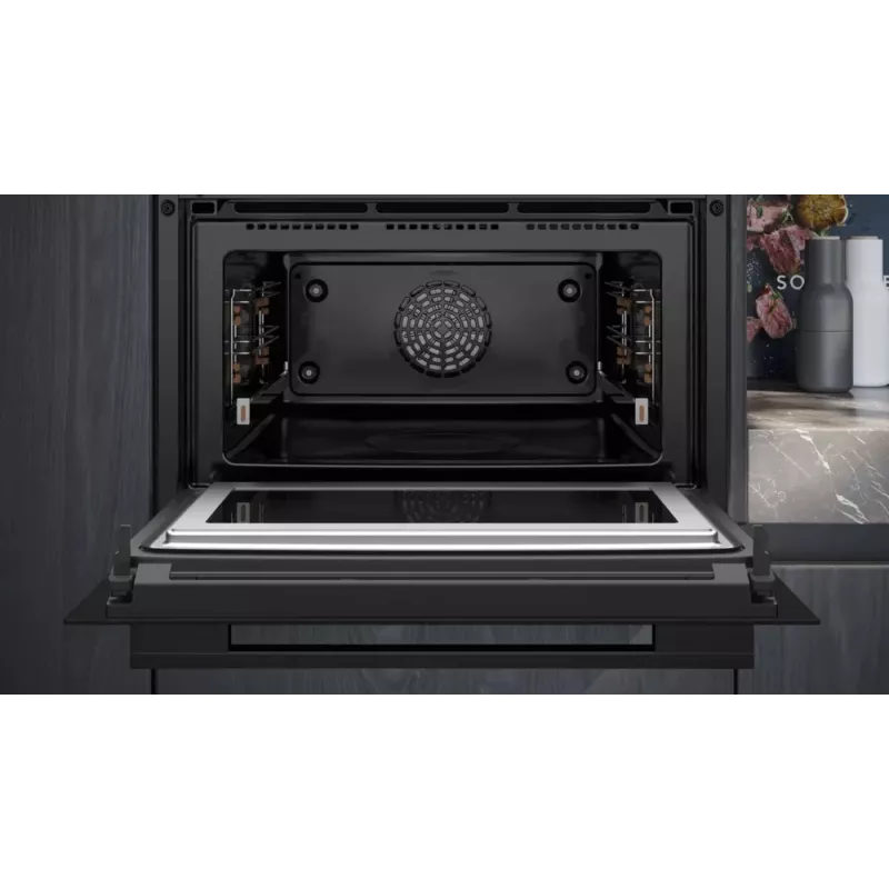 Siemens iQ700 CM776GKB1 uuni 45 L 900 W musta, ruostumaton teräs