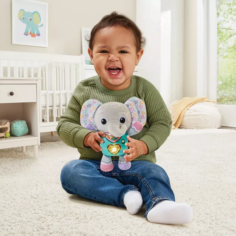 Leluhahmo VTech Melody Elephant 80-566704 — pedagoginen äänilelu värikkäällä muotoilulla