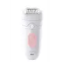 Braun Silk-épil 5 SE5-000 epilaattori märkä- ja kuivakäyttöön, 2 nopeutta, ladattava, jopa 40 min, puhdistusharjalla, valkoinen/pinkki