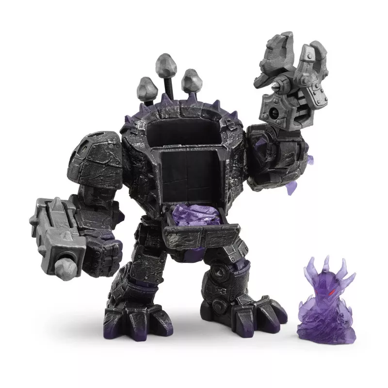 schleich ELDRADOR CREATURES Shadow Master -robotti ja miniolento musta