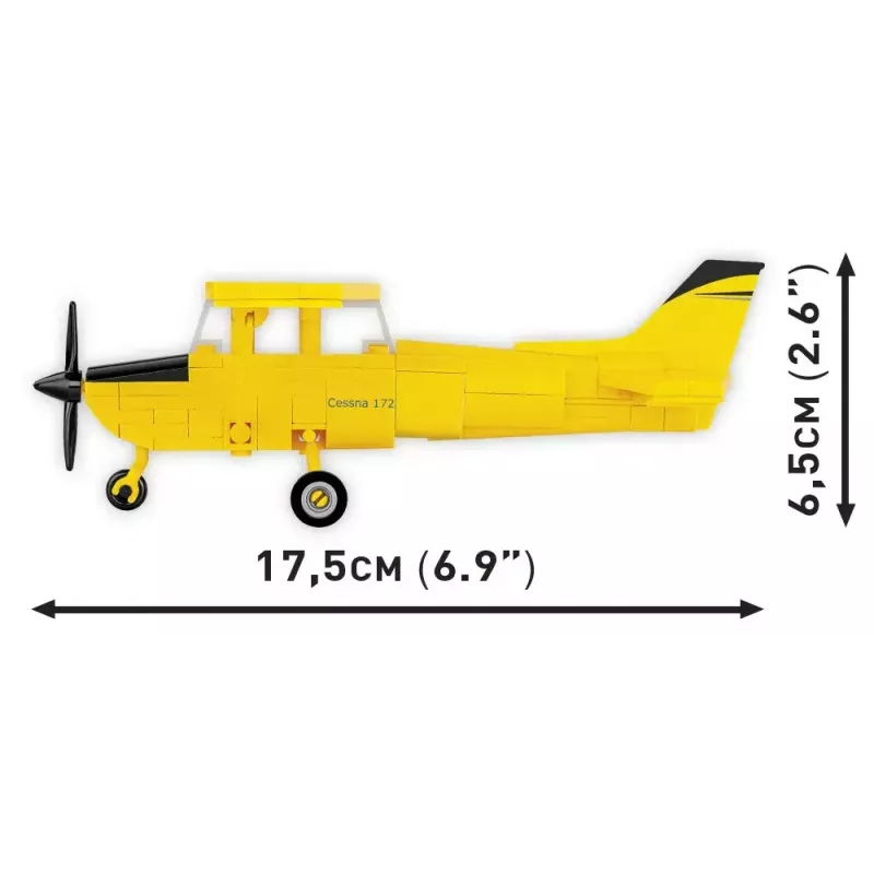 Rakennuslelut Cobi Cessna 172 Skyhawk keltainen malli 26621 – mittakaavainen rakennussarja