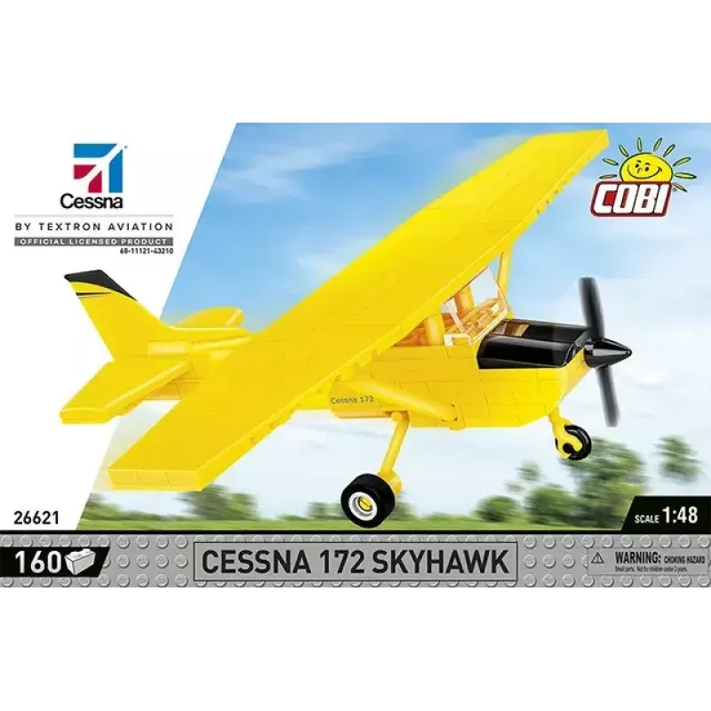 Rakennuslelut Cobi Cessna 172 Skyhawk keltainen malli 26621 – mittakaavainen rakennussarja