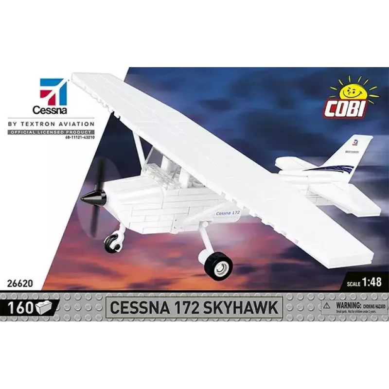 Rakennuslelut Cobi Cessna 172 Skyhawk valkoinen rakennussarja