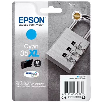 Värikasetti Epson Padlock Singlepack syaani 35XL DURABrite Ultra Ink