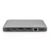 DIGITUS telakointiasema USB-C – 2x USB Type-C / 2x USB 3.0 10 Gbit/s / USB 3.0 5 Gbit/s / 2x DP / GbE / Micro-SD / SD / 3,5 mm – 60 W USB Power Delivery