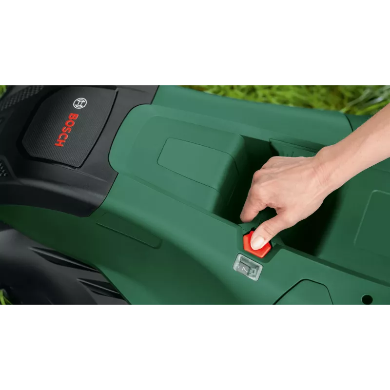 Bosch AdvancedRotak 40-650 ruohonleikkuri — 1 800 W, 40 cm leikkuuleveys, vihreä/musta