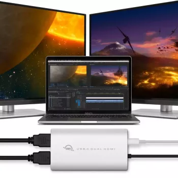 USB-näytönohjainsovitin OWC CADPDL2HDMI 3840 x 2160 pikseliä hopea