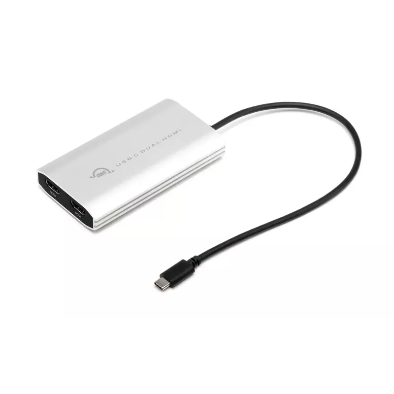 USB-näytönohjainsovitin OWC CADPDL2HDMI 3840 x 2160 pikseliä hopea