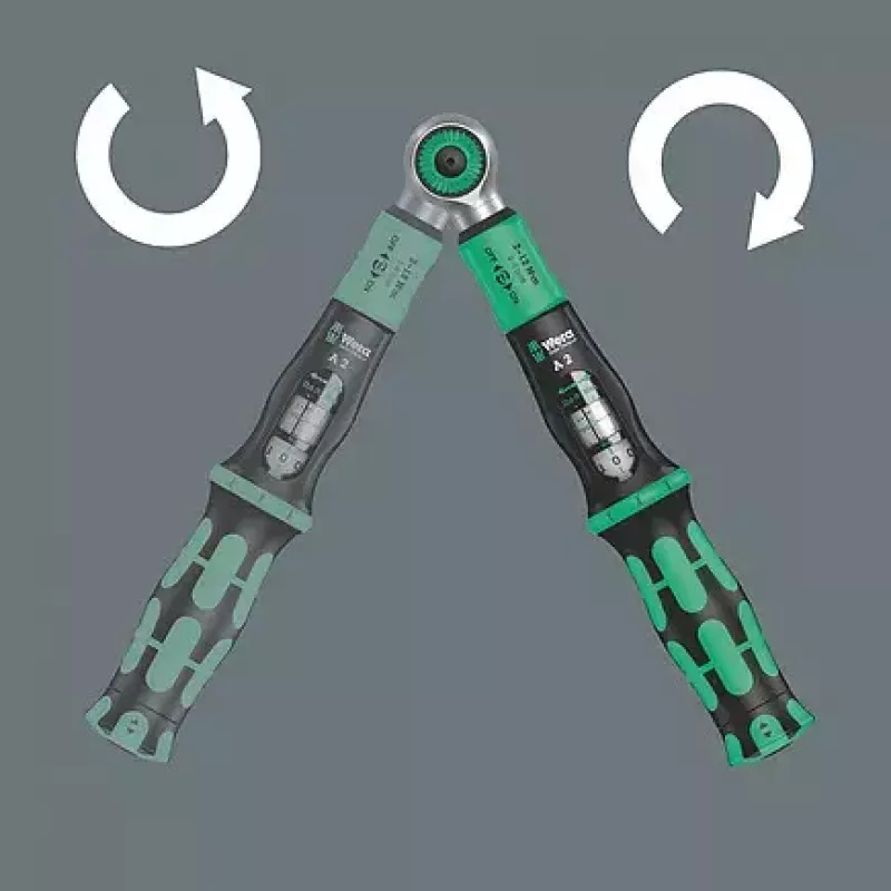Wera 05075832001 Safe-Torque A 2 Set 1 momenttiavainsarja räikällä, 23 osaa, 1/4" kuusiokanta, 2–12 Nm, musta/vihreä