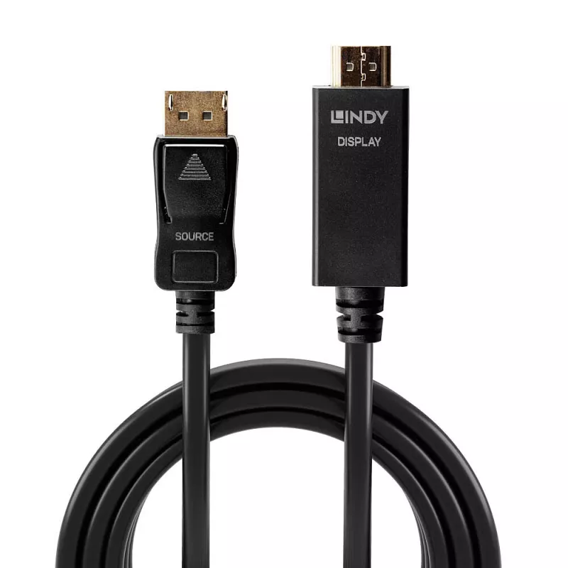 Lindy 2 m DisplayPort–HDMI 10.2G -kaapeli