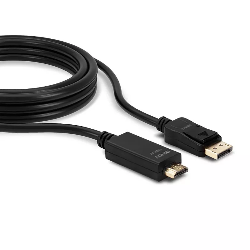 Lindy 2 m DisplayPort–HDMI 10.2G -kaapeli